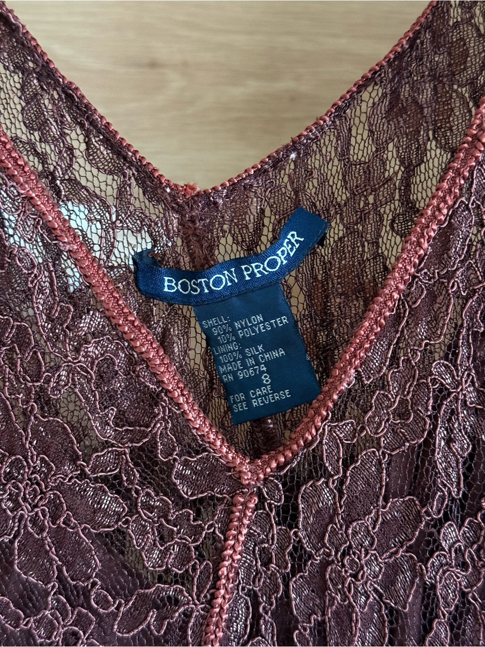 90’s Brown Lace Dress - Picture 3 of 5